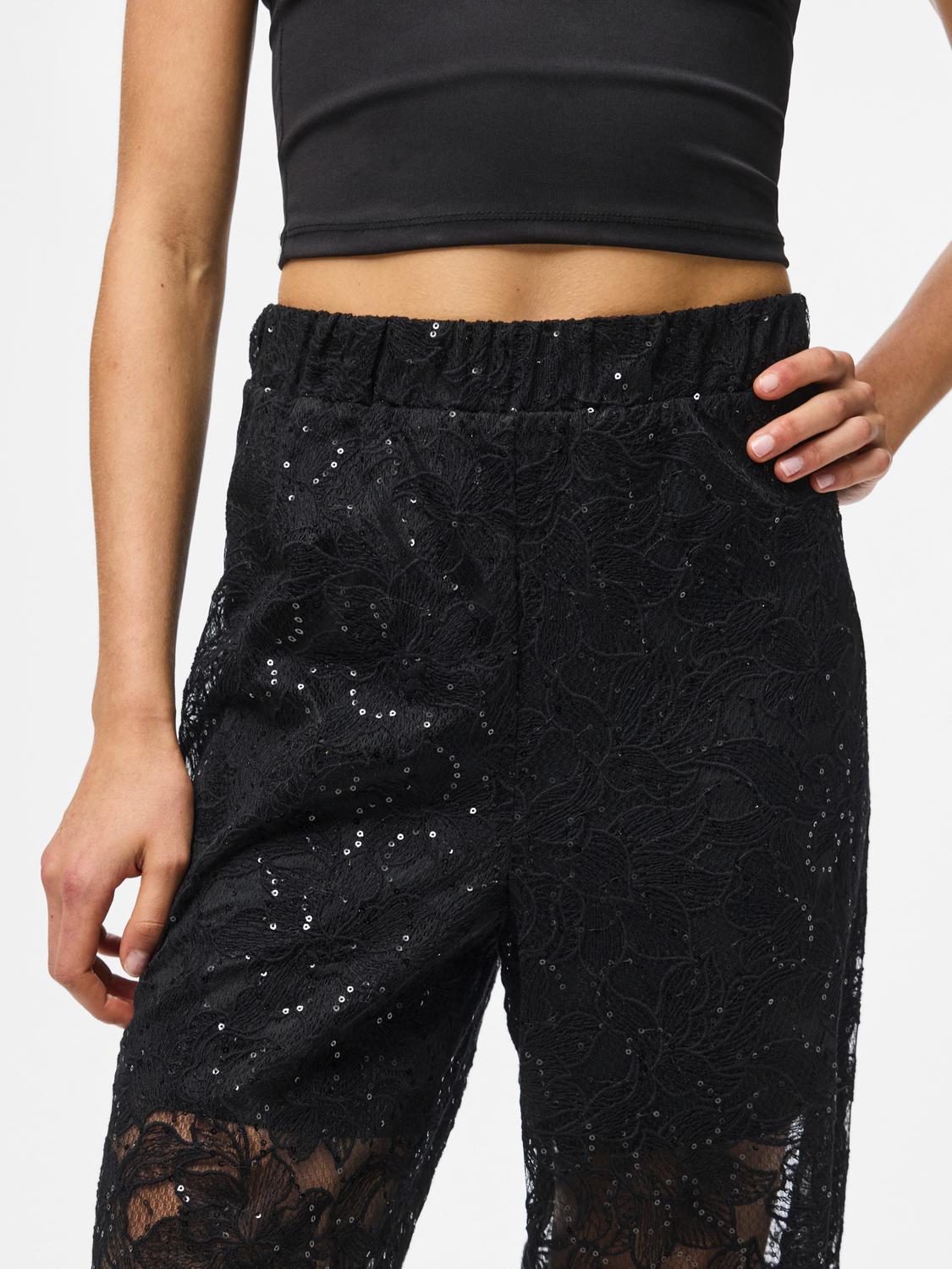 PCLOUISE Trousers - Black - VERO MODA & VILA Bergvik